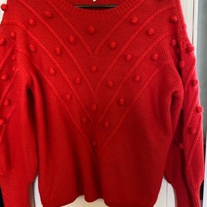 Vici red Pom sweater